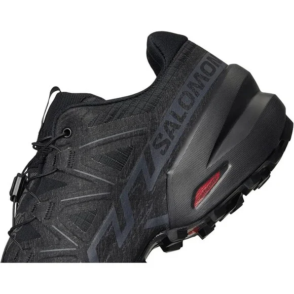 Salomon Speedcross 6 417440 Sneakers Men's Black Red Low Top Trail Running Shoes